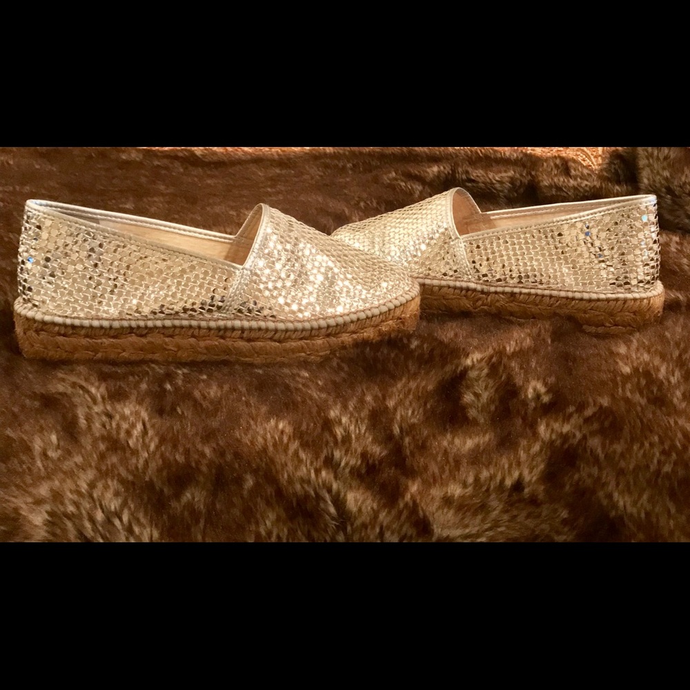 Silver sequins espadrilles. Made in Spain.